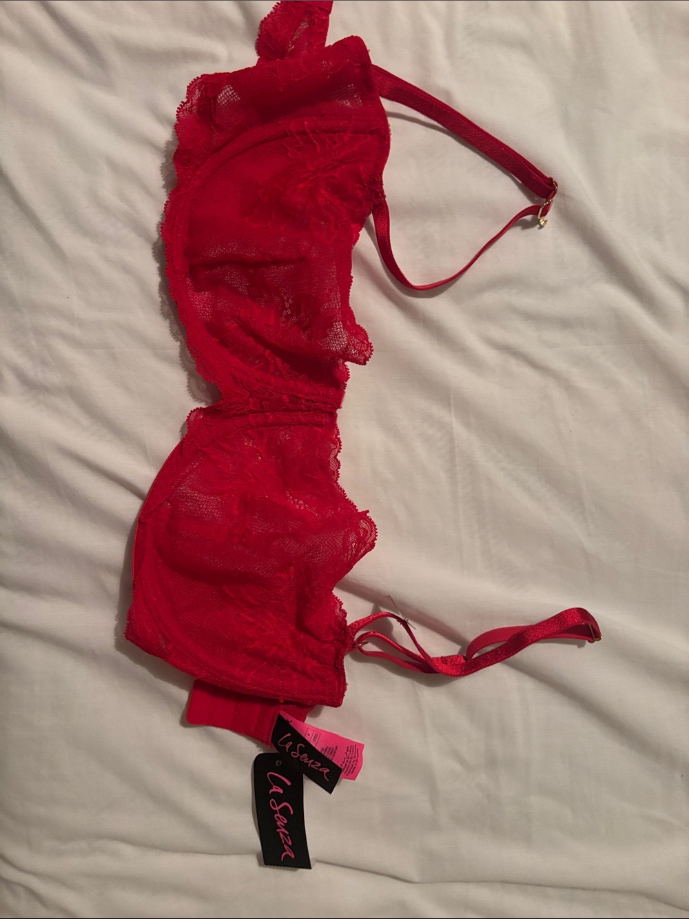 La SENZA Red Lace Bralette